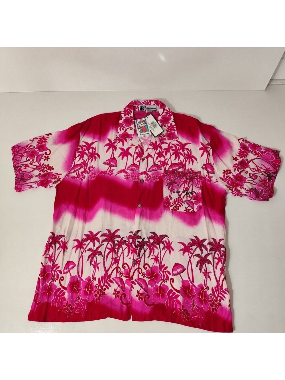 Passion Hawaiian Men's Shirt,Pink, Size XL